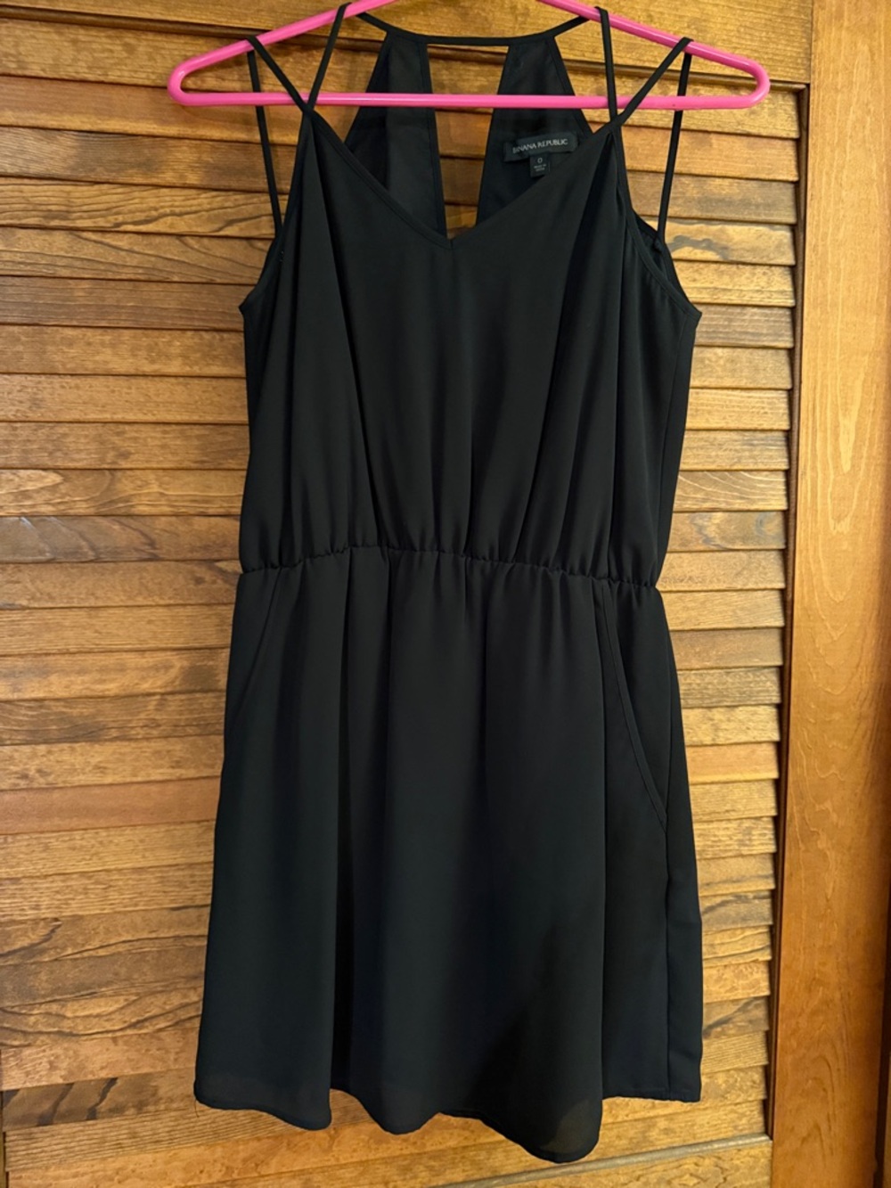 Banana Republic Black Spaghetti-Strap Dress with Pockets